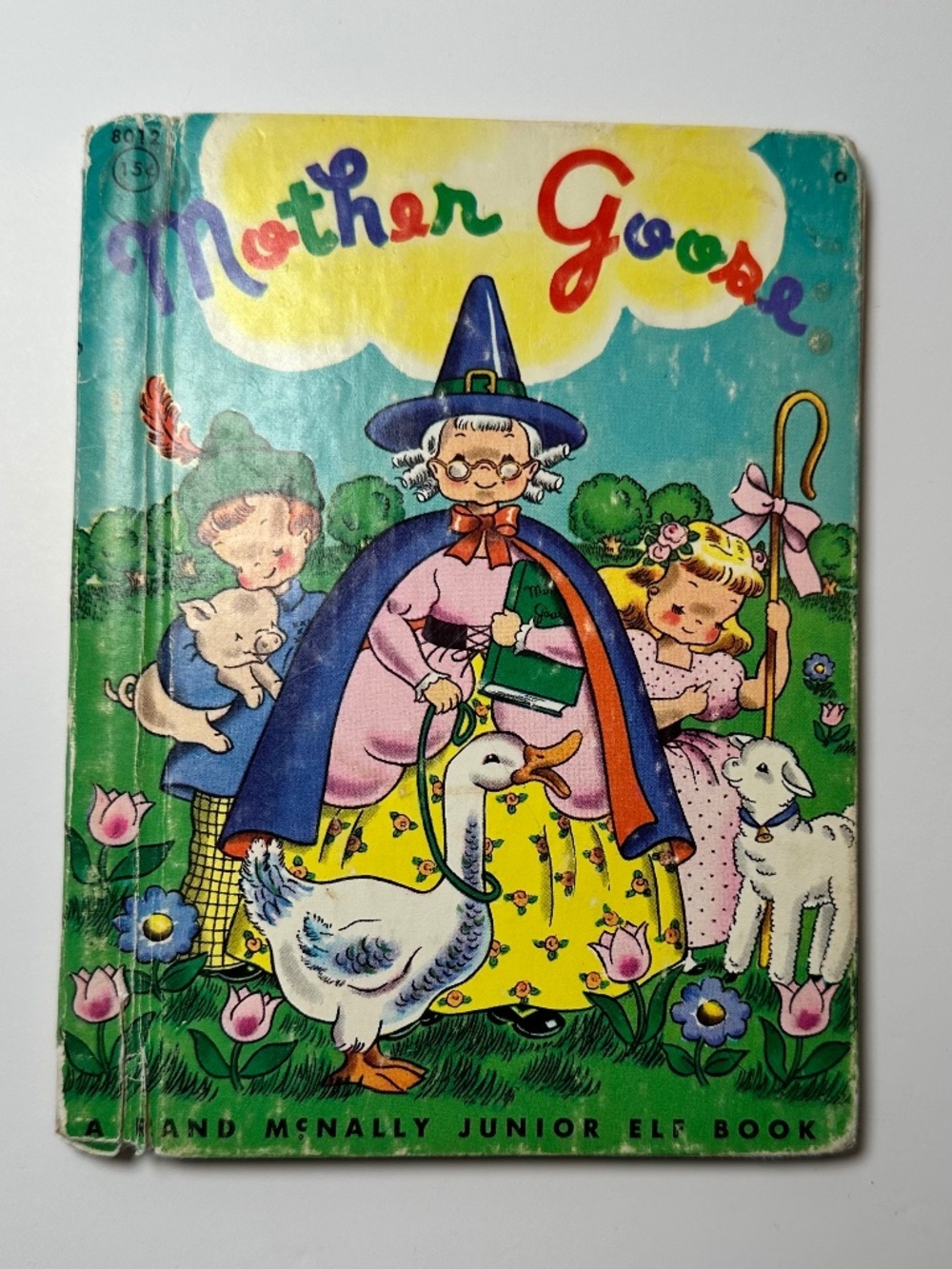 Vintage Mother Goose Book 1946 | Rand McNally Junior Elf | Illustrated Nursery R